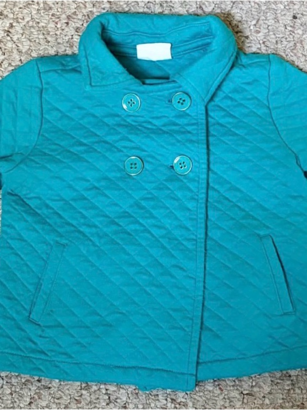 Girls' Quilted Teal Jacket